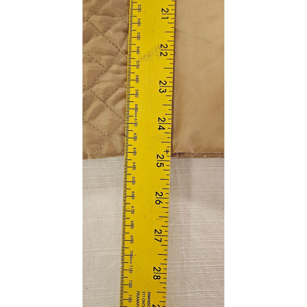 Hannah Womens Quilted Puffer Vest Champagne Gold Sherpa Lined Full Zip Large - Picture 3 of 8